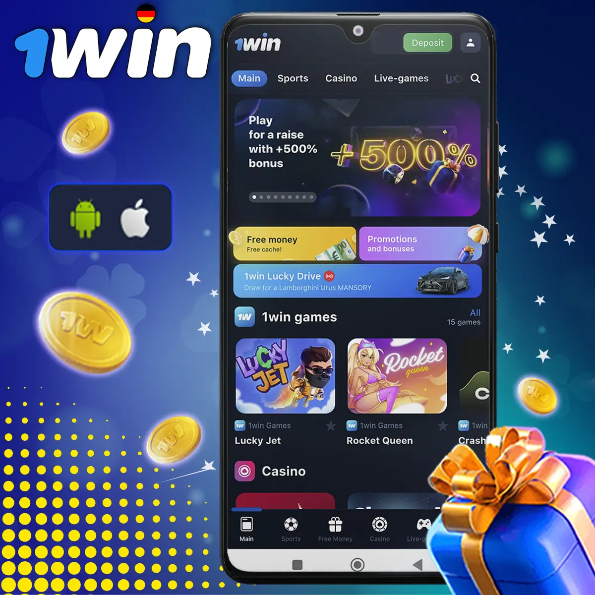 Über 1win App