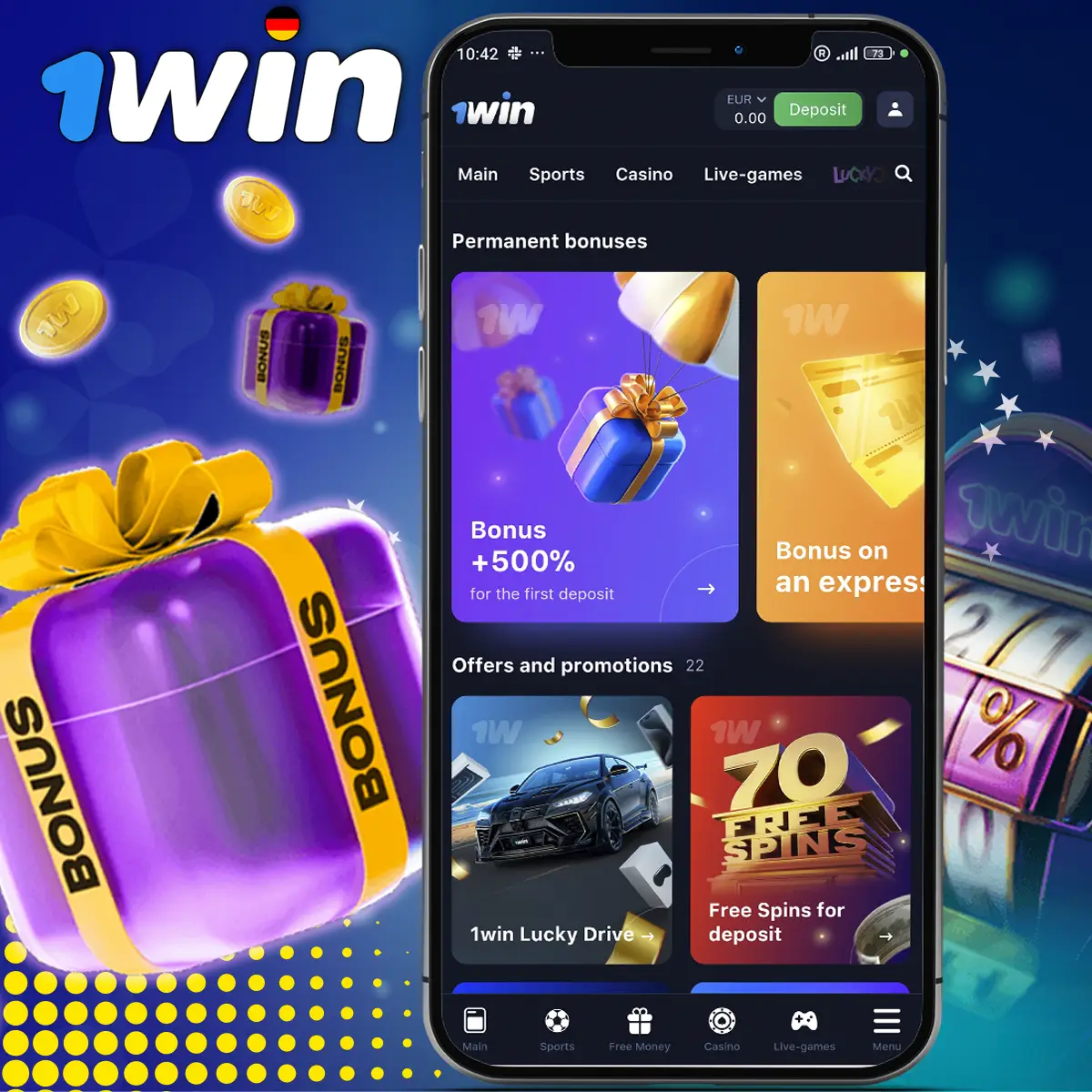 Boni und Sonderangebote in der 1win App